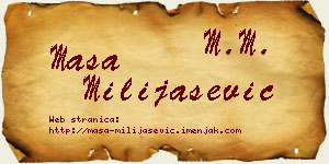 Maša Milijašević vizit kartica